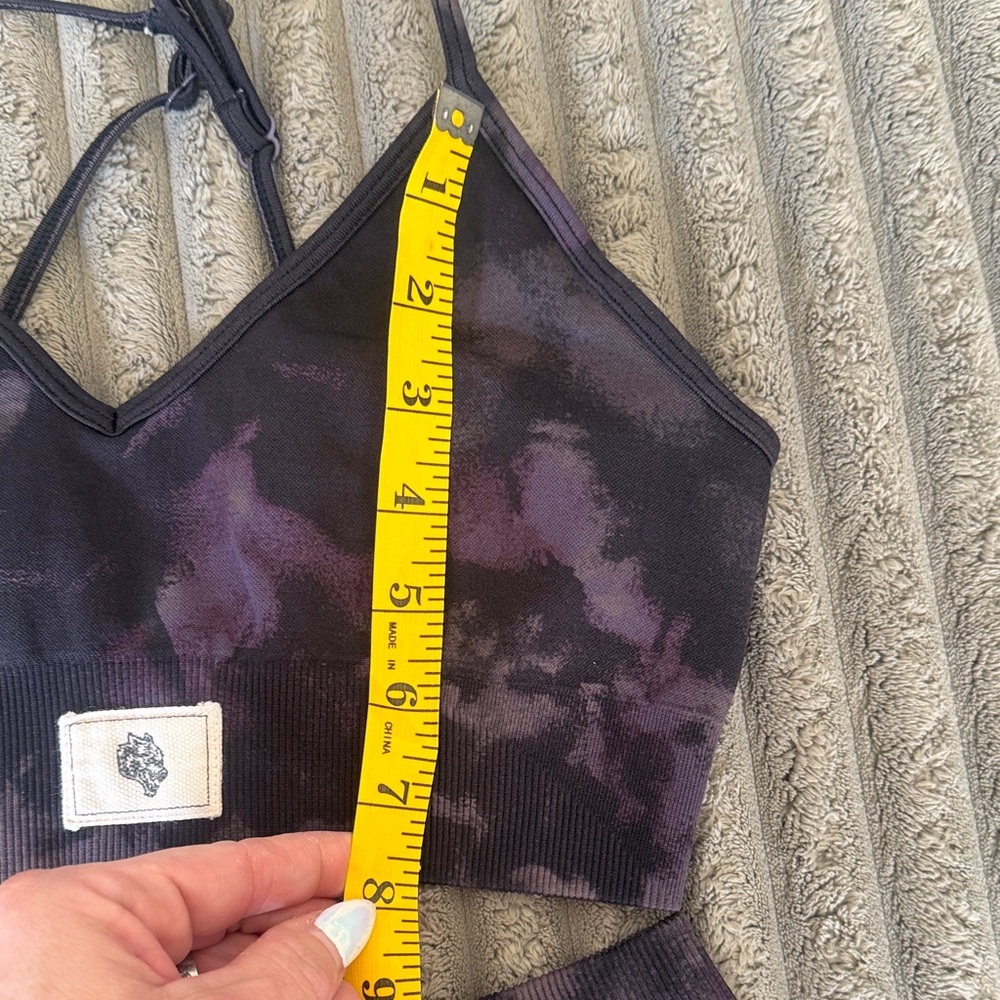Darc Sport Lobos Everson Seamless Bra & Katya Shorts Set - Purple Gray Marble - Picture 6 of 7